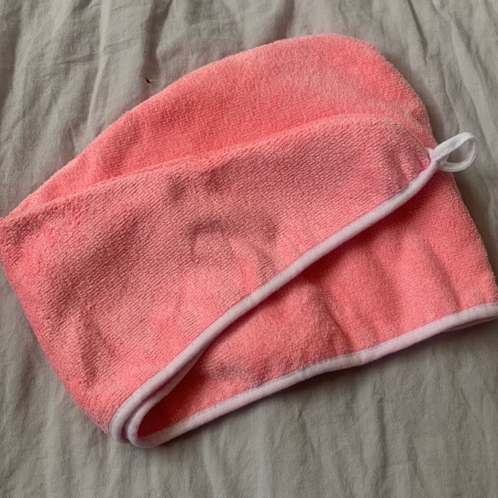 Pink • microfiber • turban hair towel